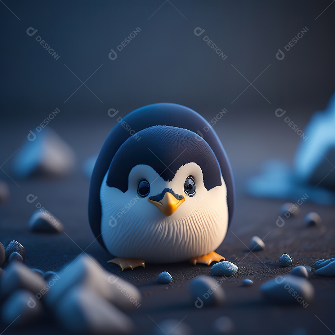 Imagem realista de pinguim