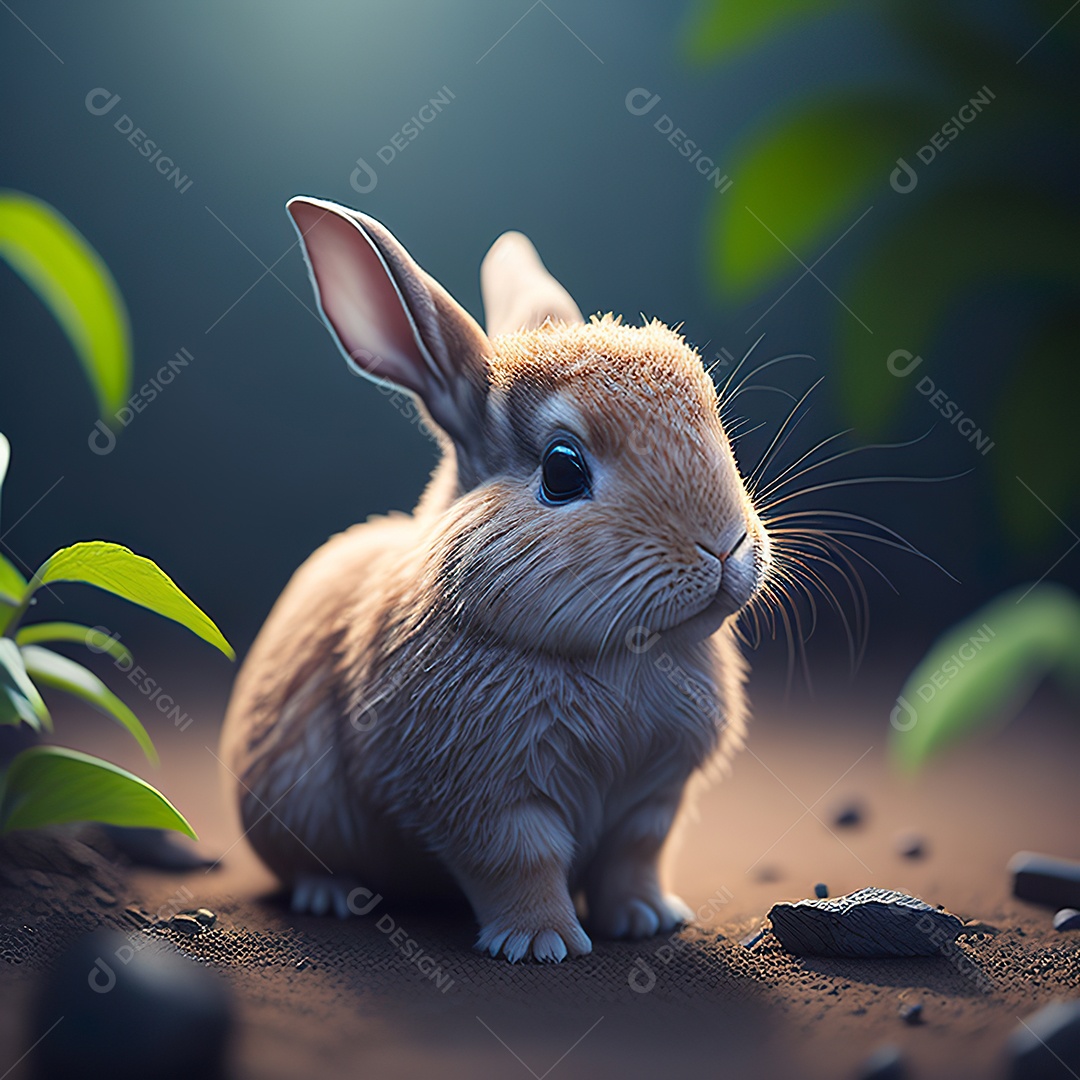 Imagem realista de coelho