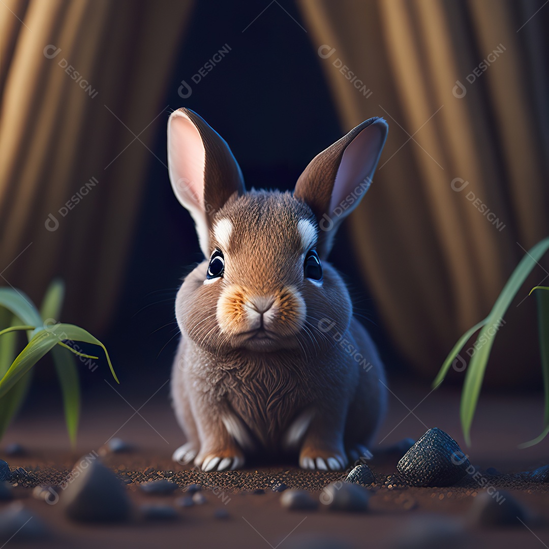 Imagem realista de coelho