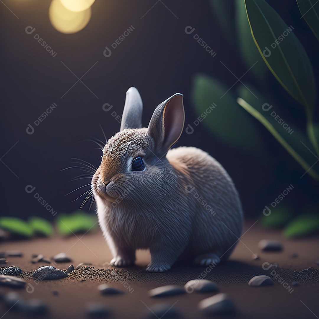 Imagem realista de coelho