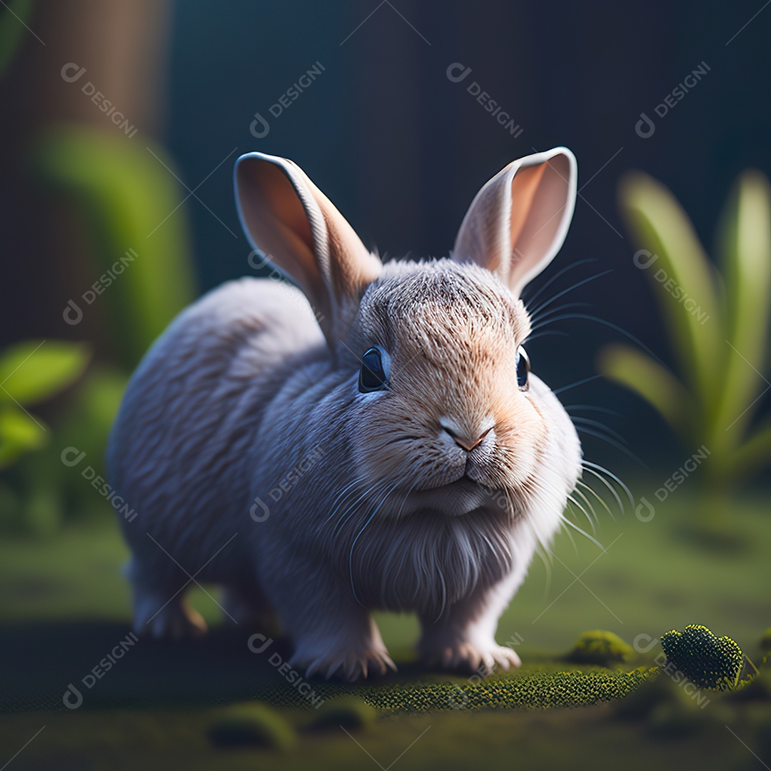 Imagem realista de coelho