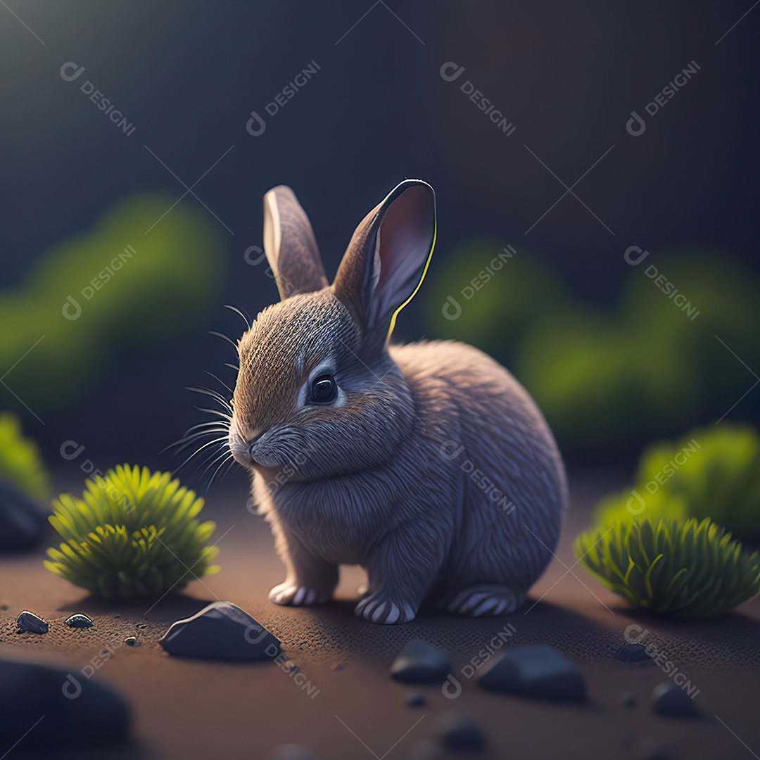 Imagem realista de coelho