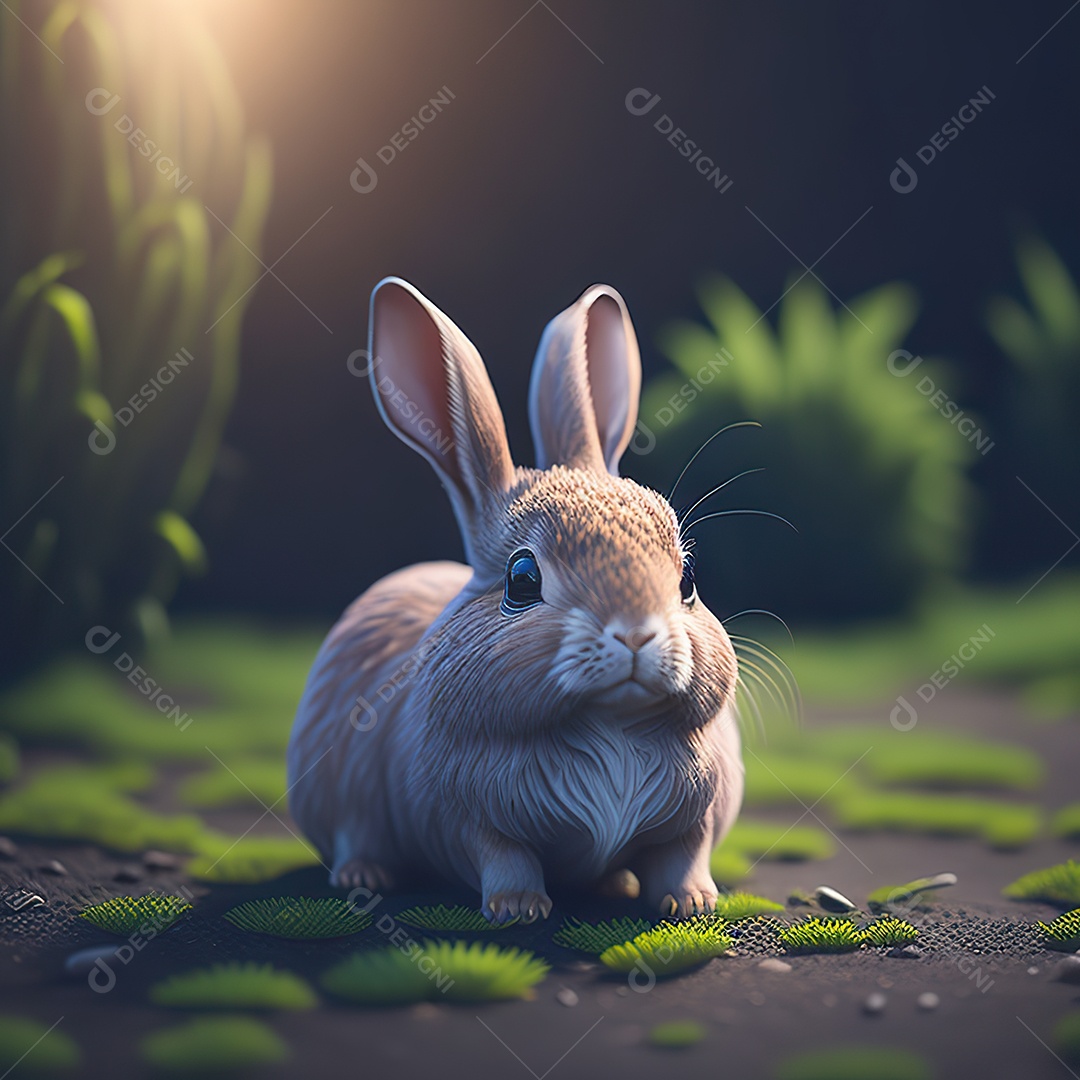 Imagem realista de coelho