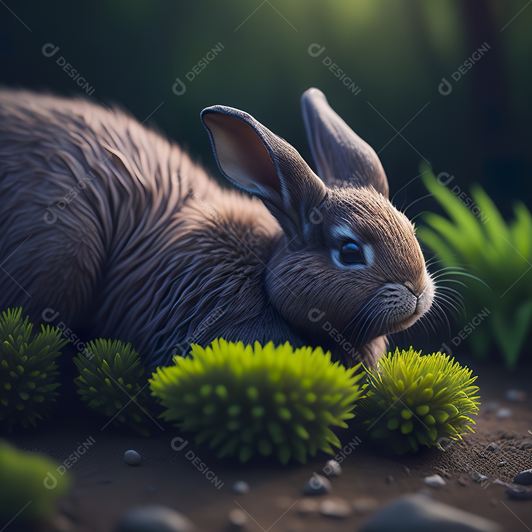 Imagem realista de coelho