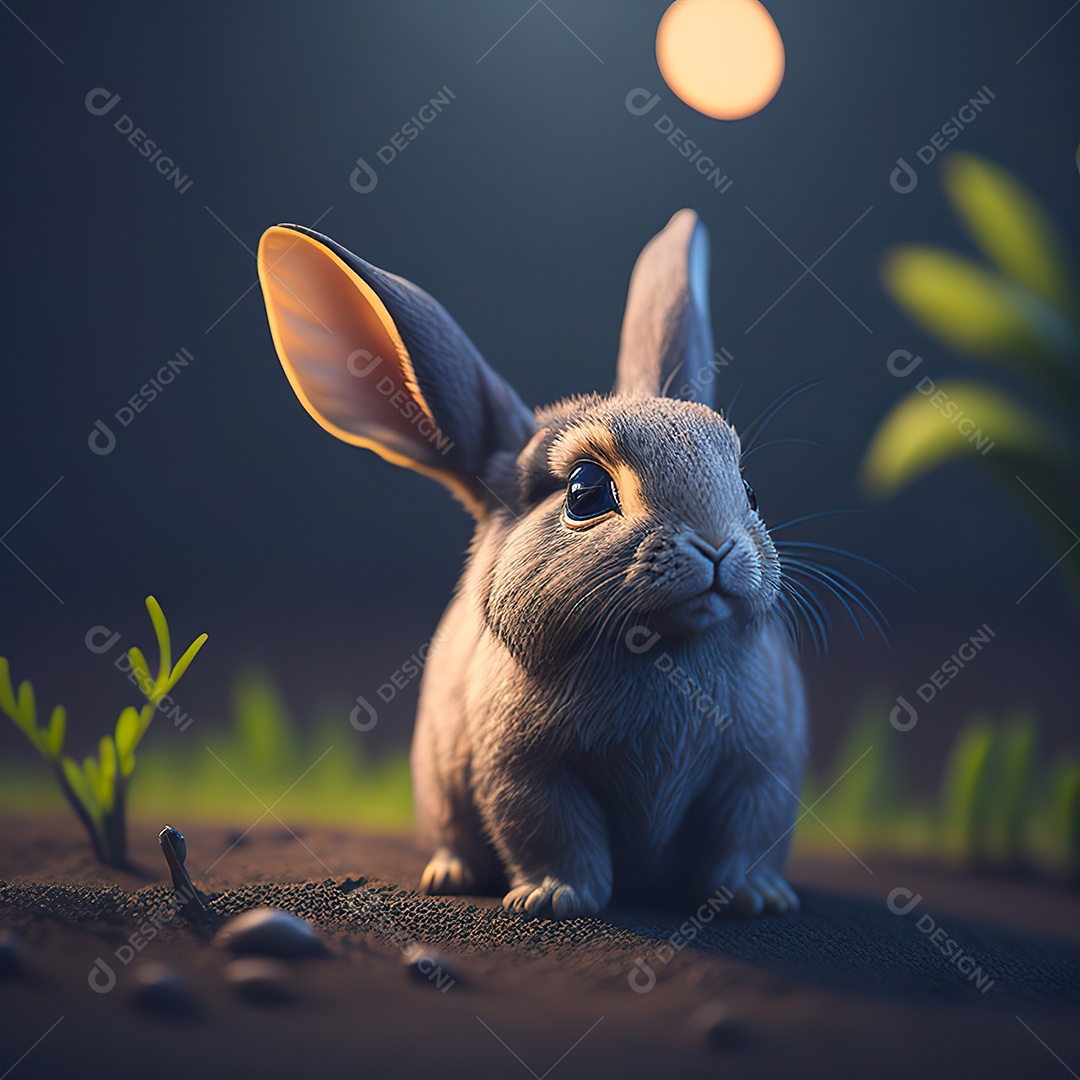 Imagem realista de coelho