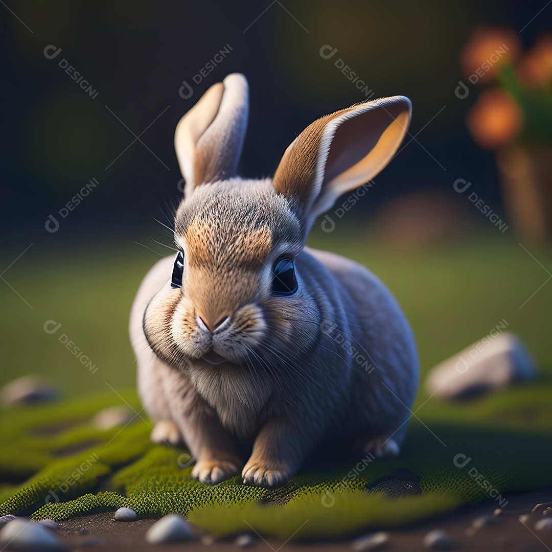 Imagem realista de coelho