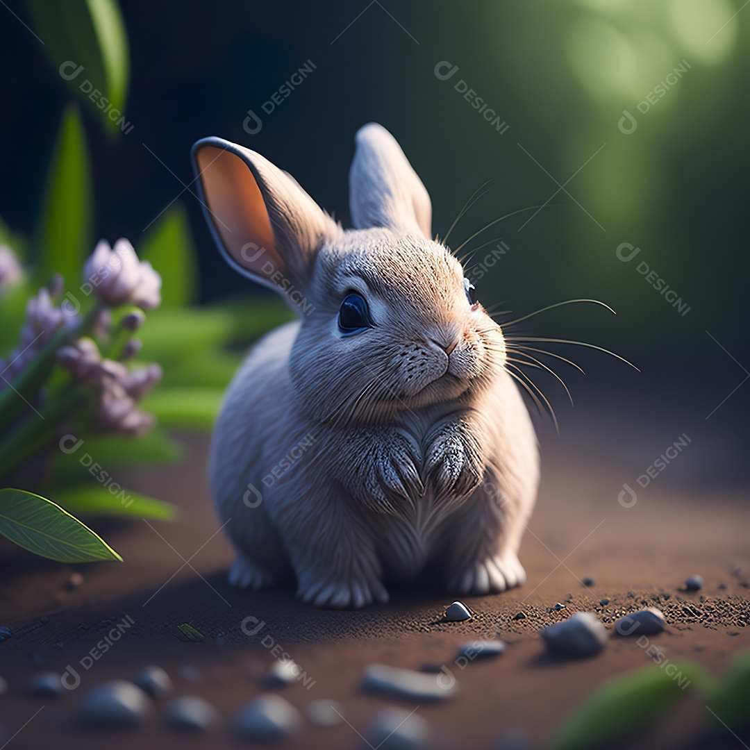 Imagem realista de coelho