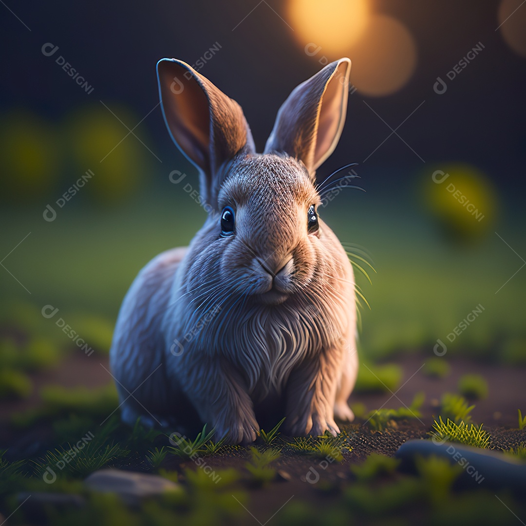 Imagem realista de coelho