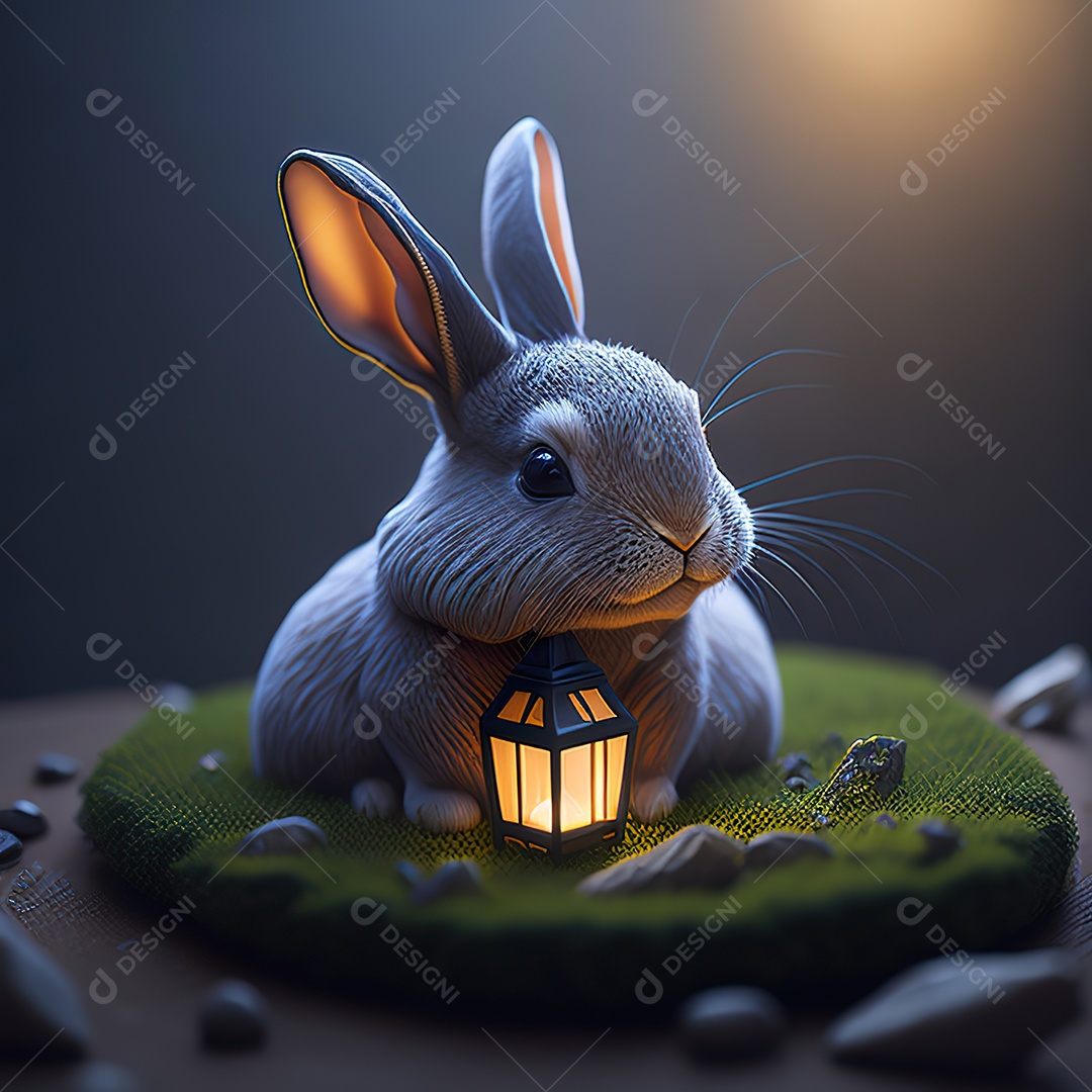 Imagem realista de coelho