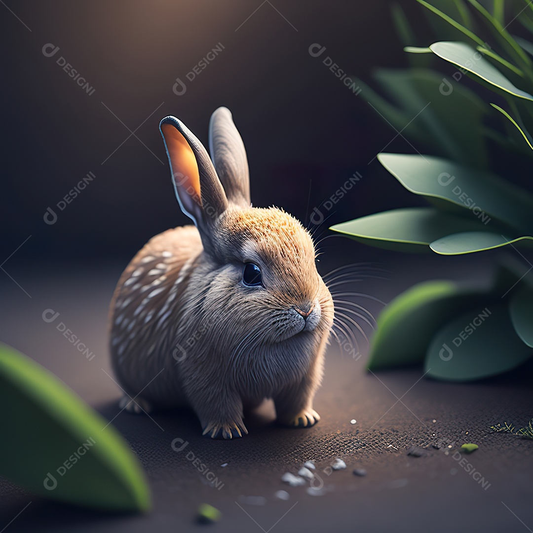 Imagem realista de coelho