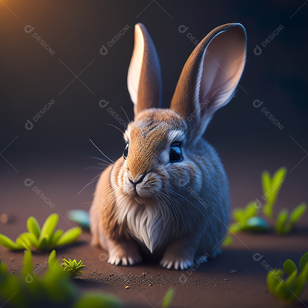 Imagem realista de coelho