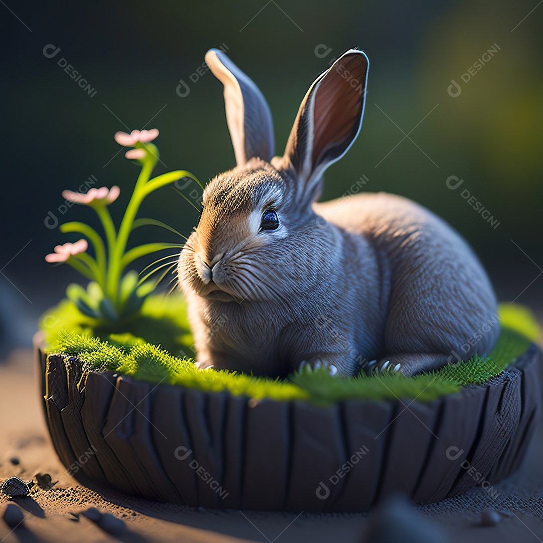 Imagem realista de coelho