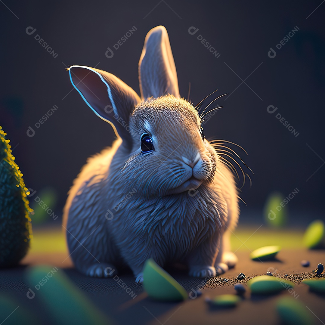 Imagem realista de coelho