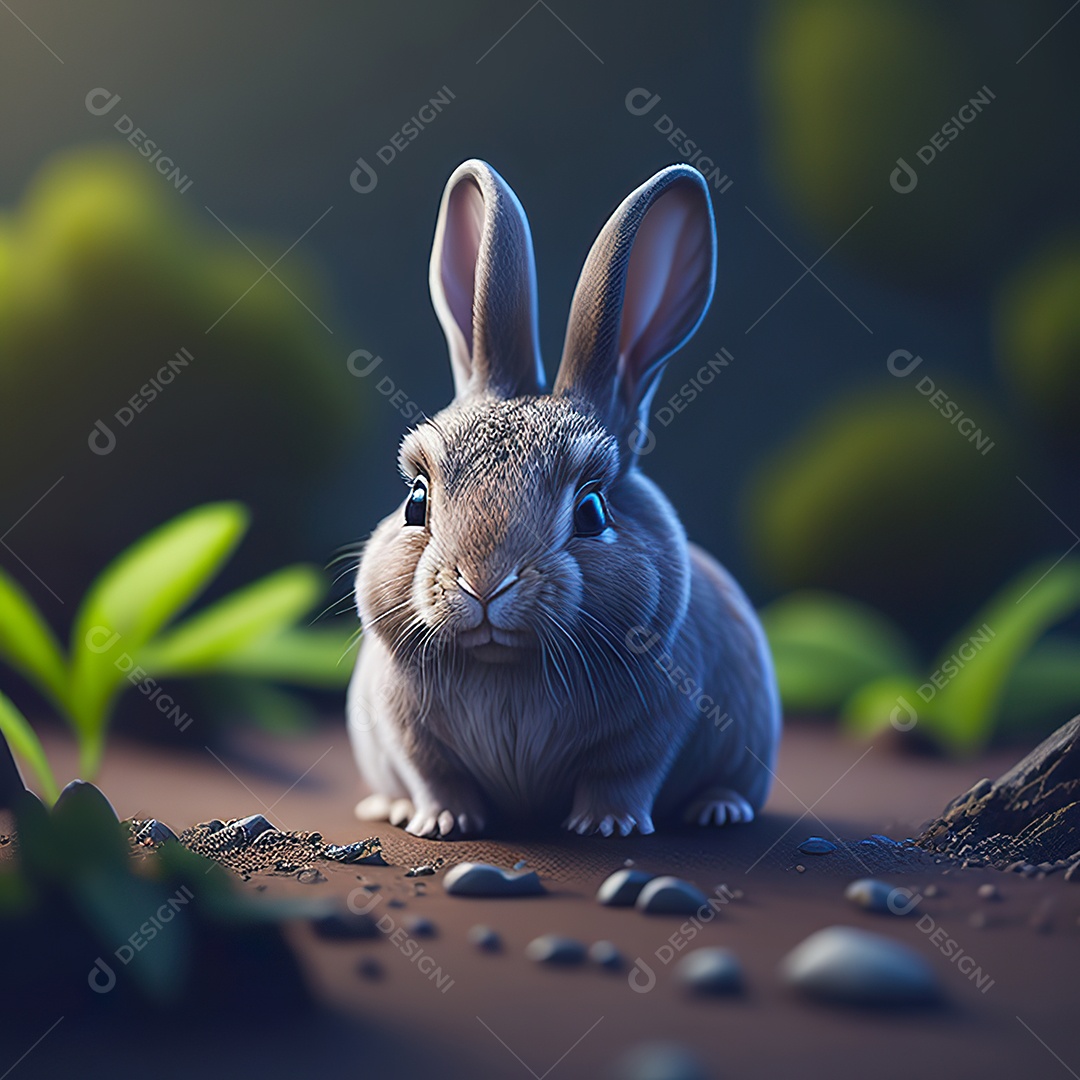 Imagem realista de coelho