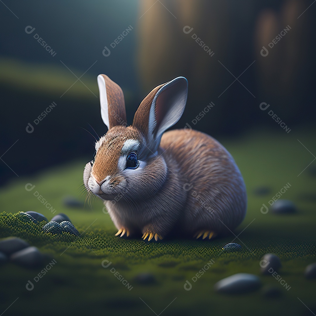 Imagem realista de coelho