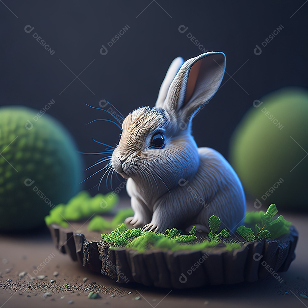 Imagem realista de coelho