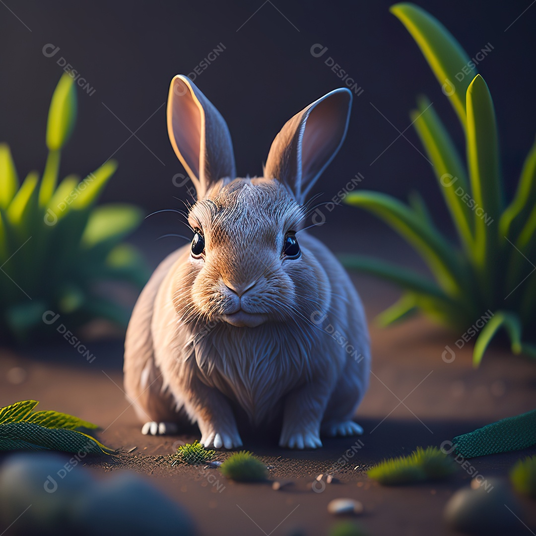 Imagem realista de coelho