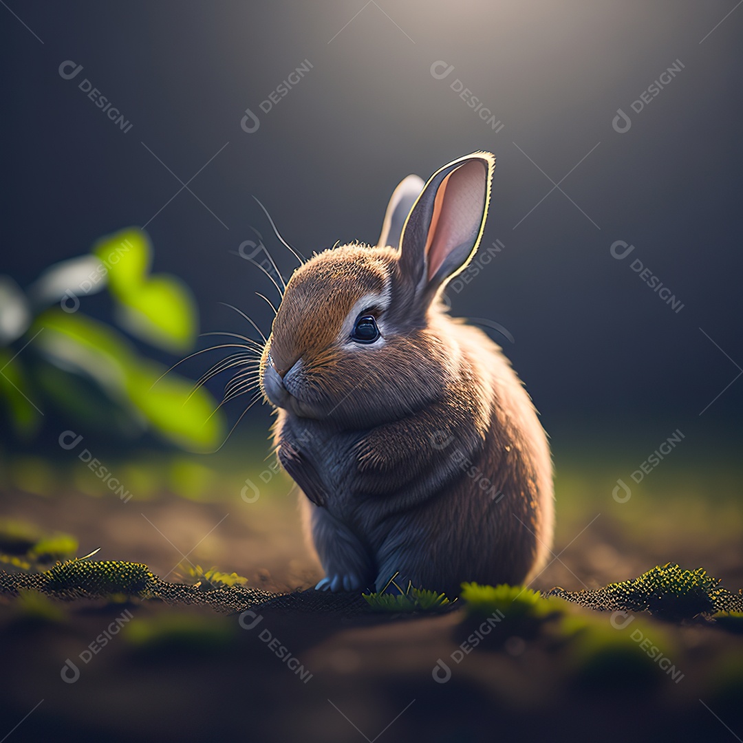Imagem realista de coelho