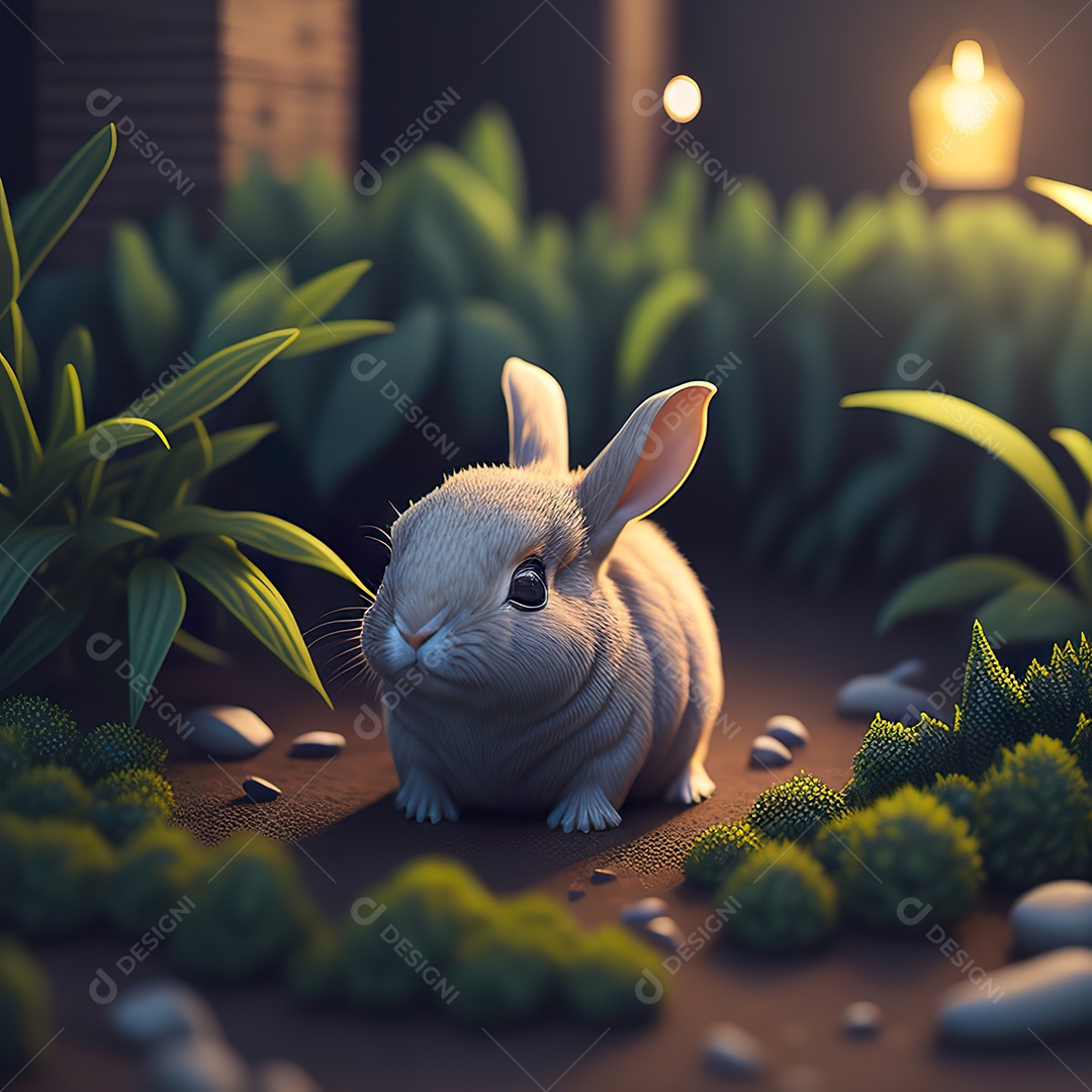 Imagem realista de coelho