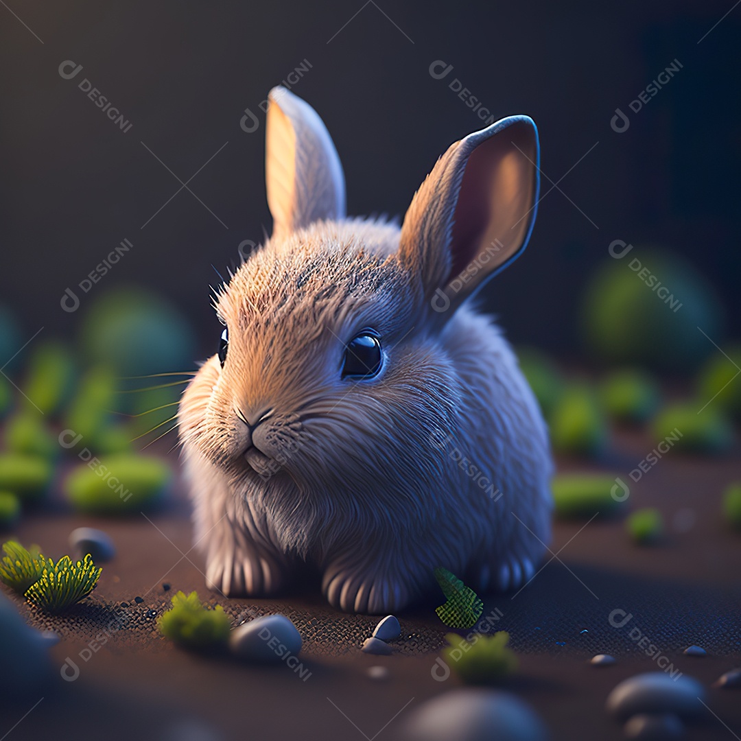 Imagem realista de coelho