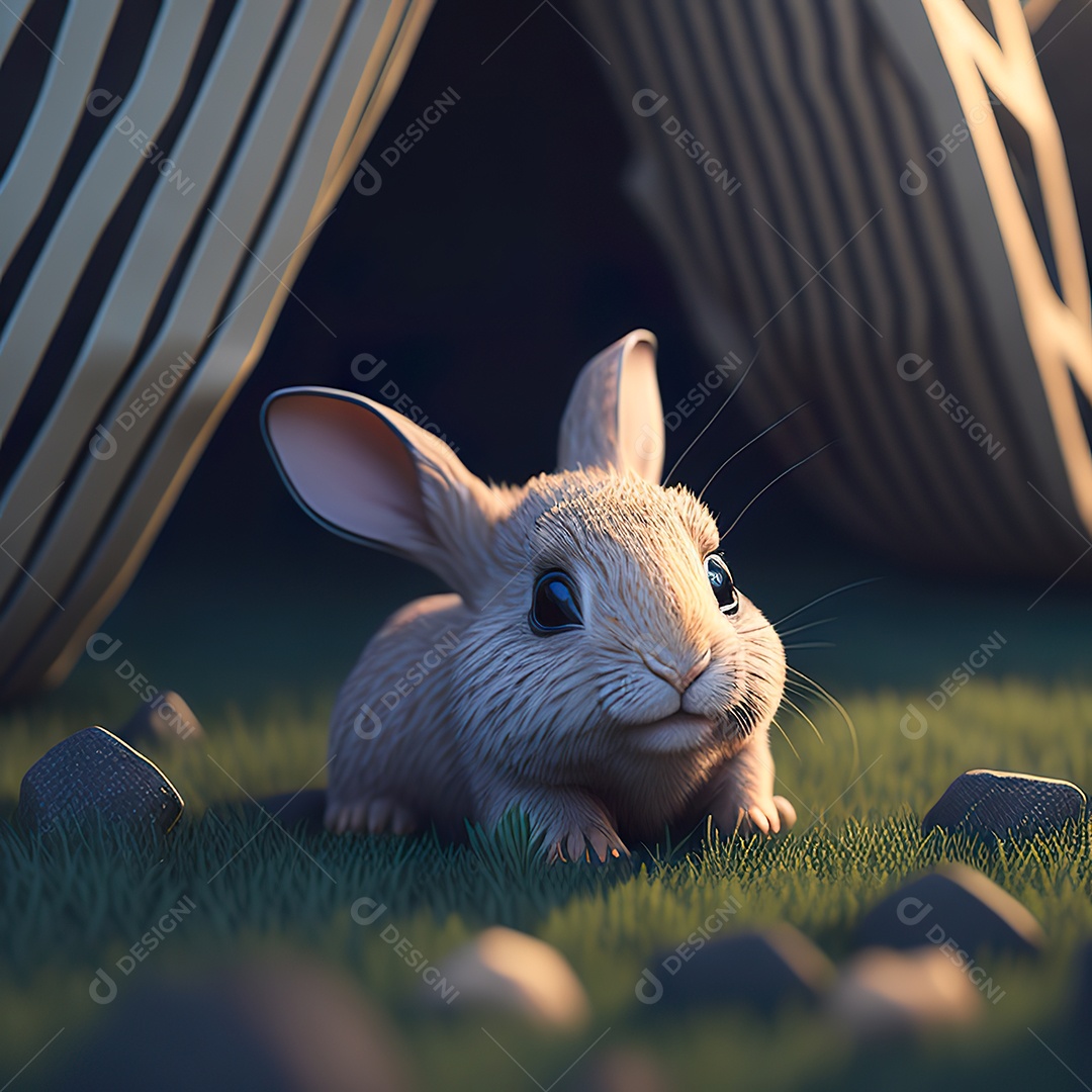 Imagem realista de coelho