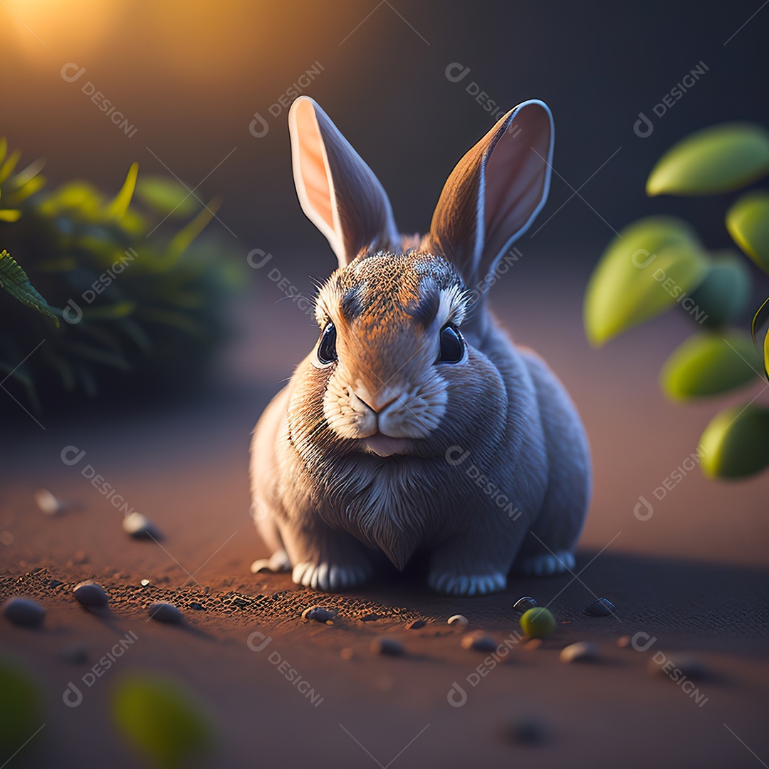 Imagem realista de coelho