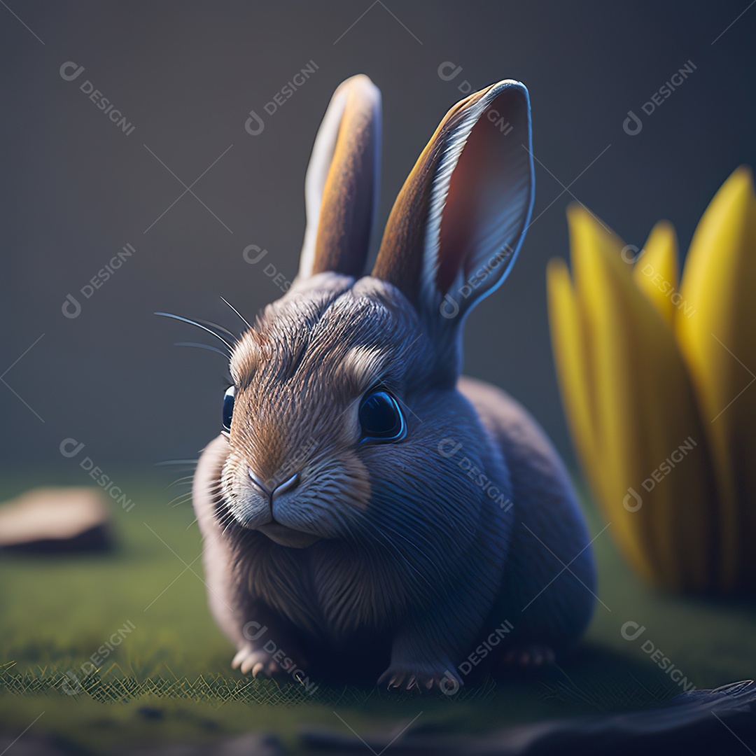 Imagem realista de coelho