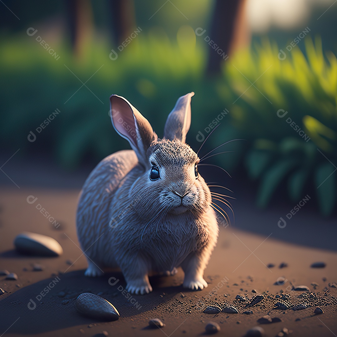 Imagem realista de coelho