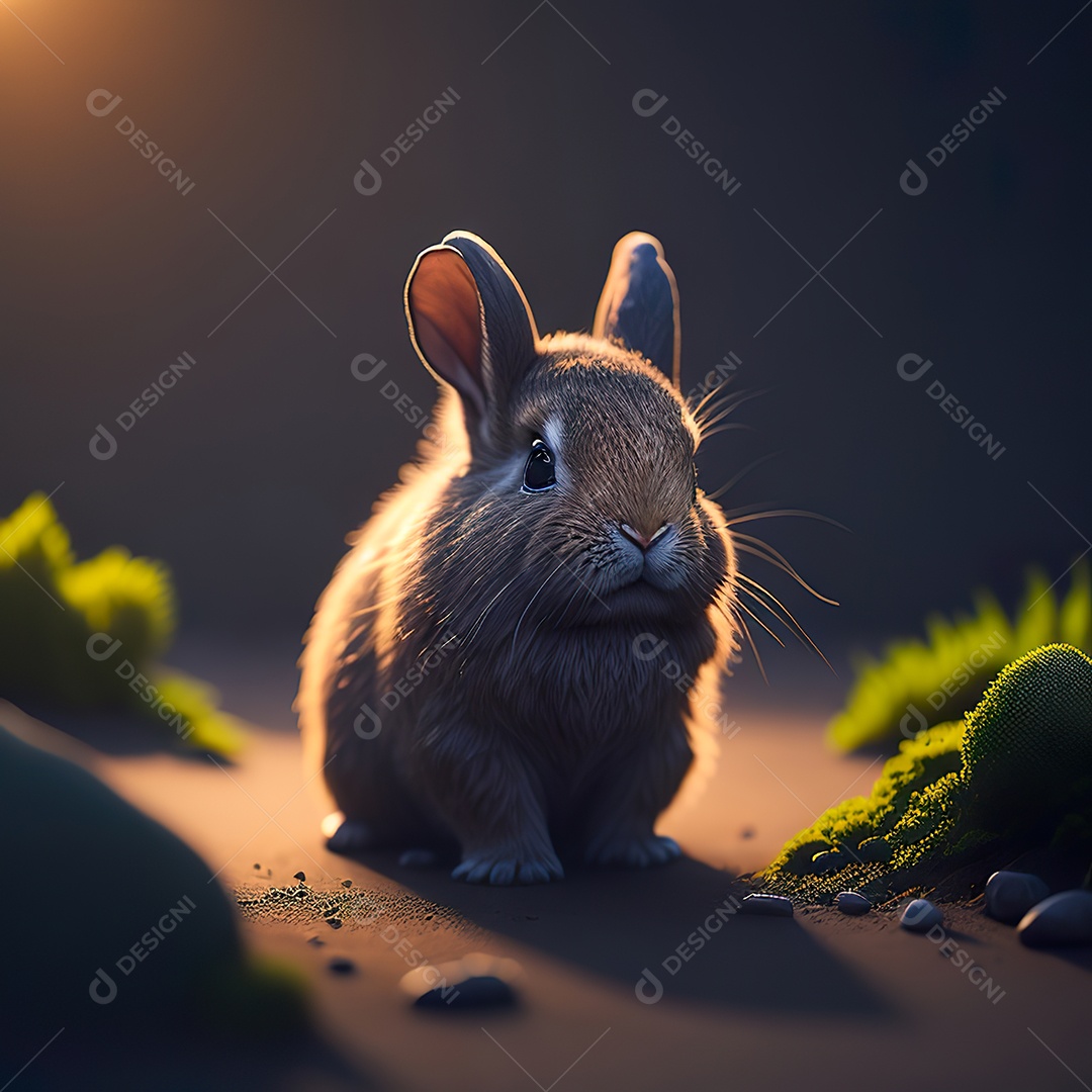 Imagem realista de coelho