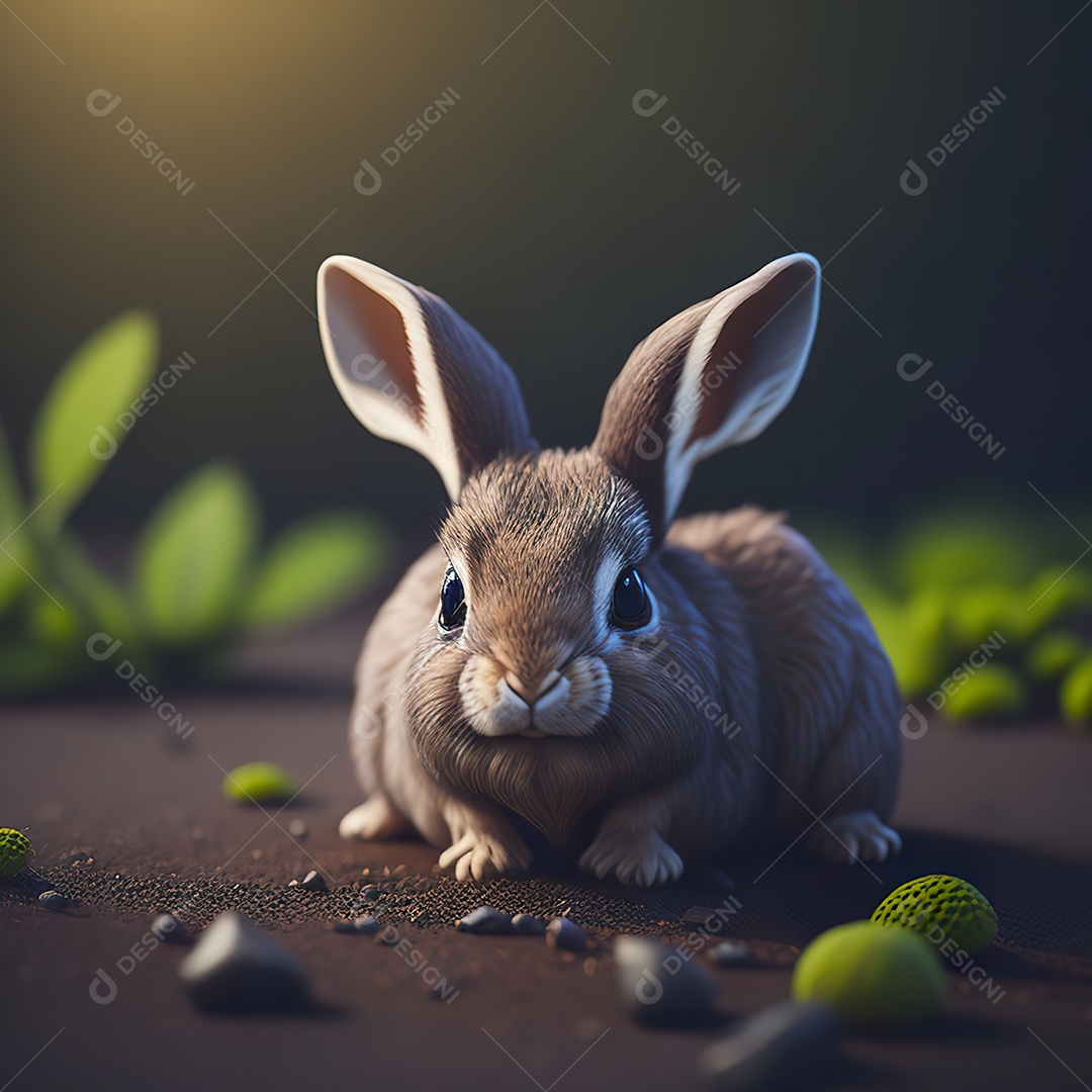 Imagem realista de coelho