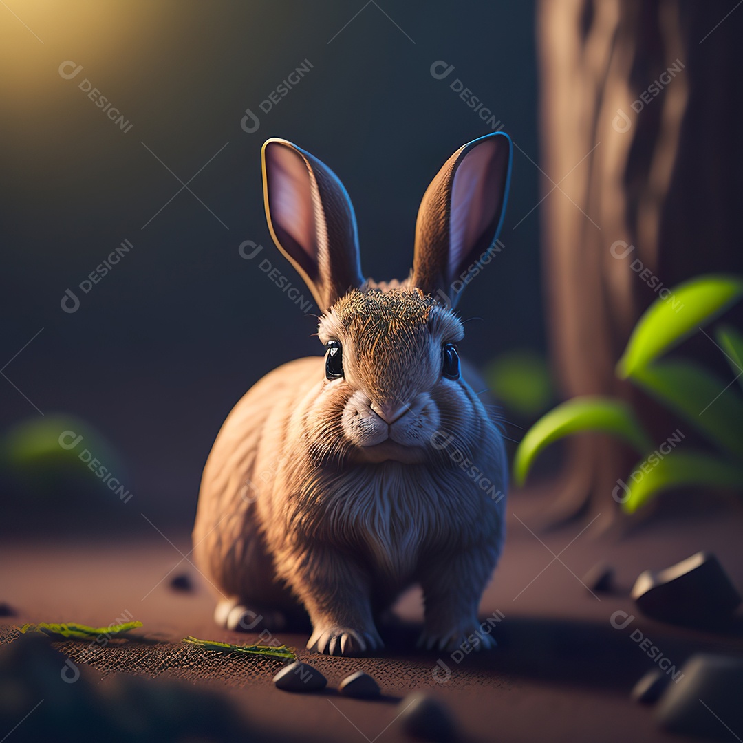 Imagem realista de coelho