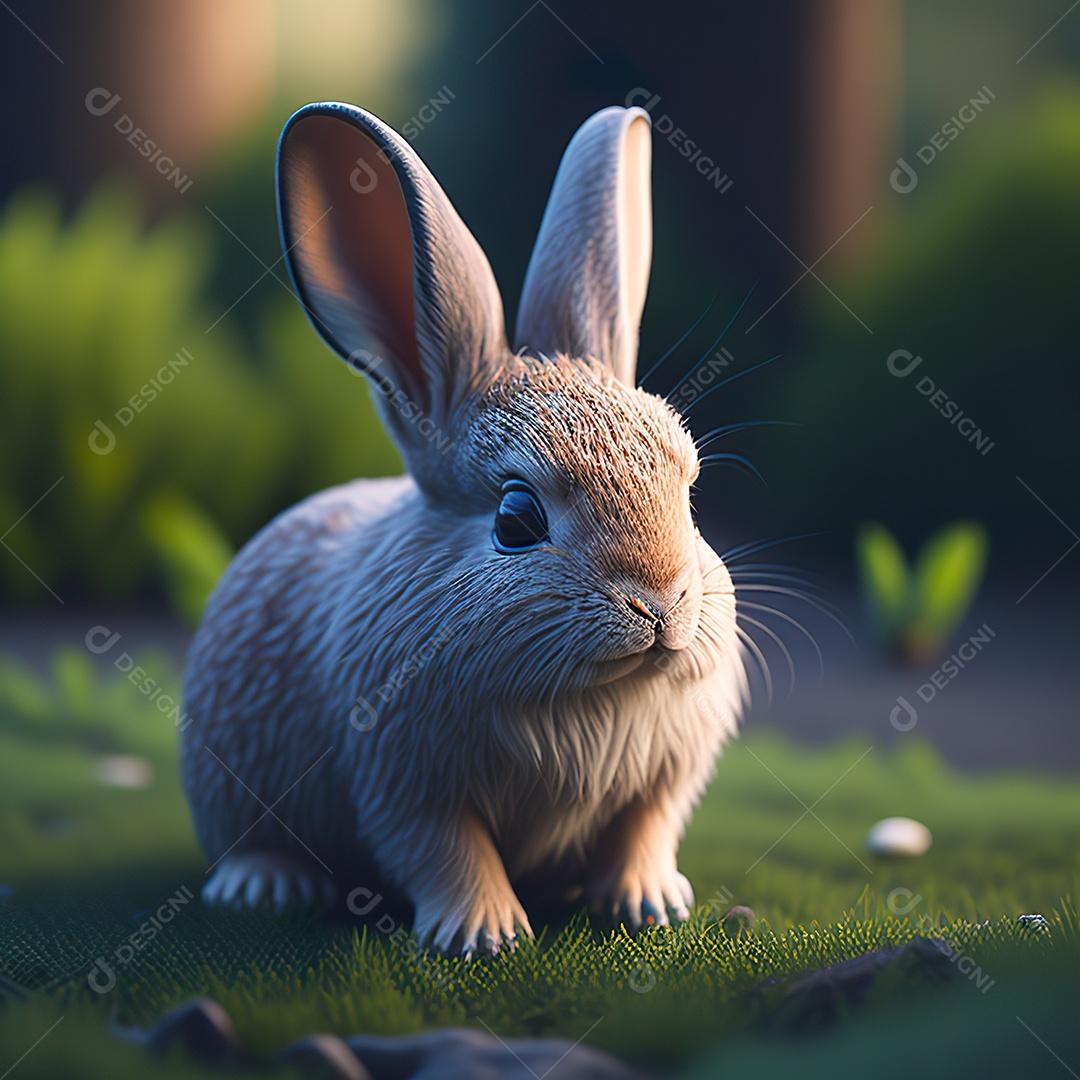 Imagem realista de coelho