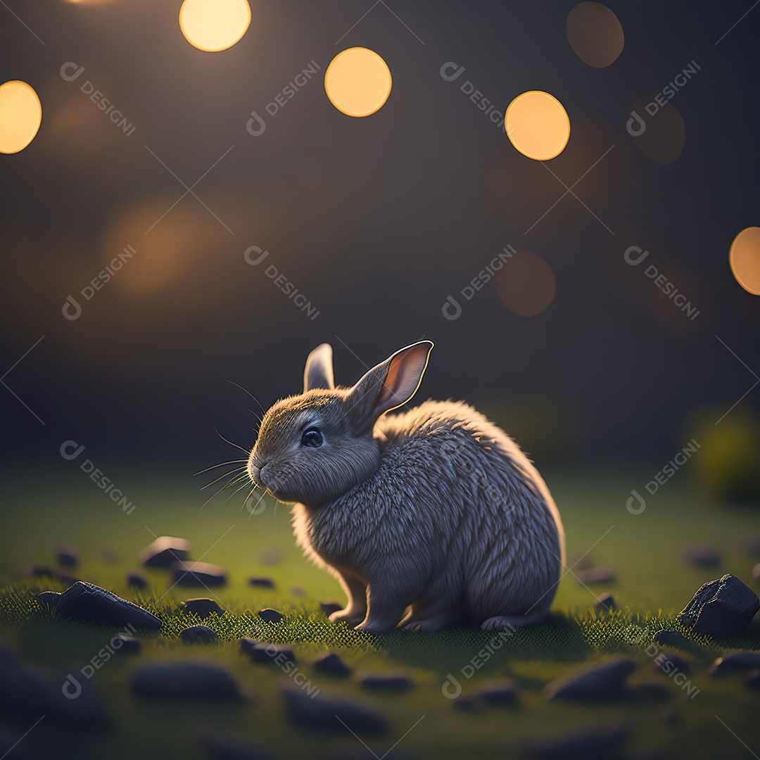 Imagem realista de coelho