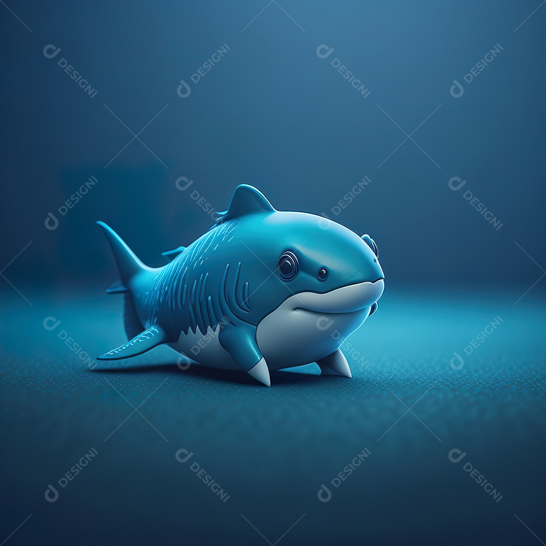 Imagem realista de lindo tubarão minúsculo