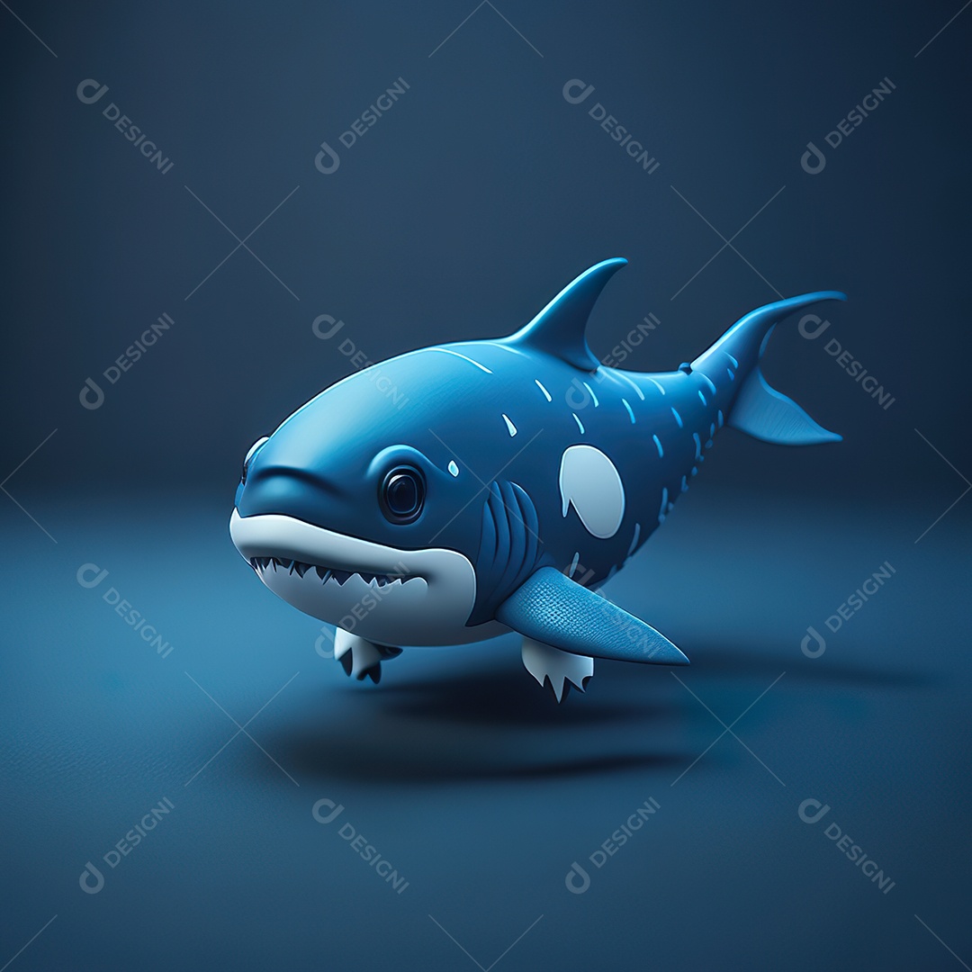 Imagem realista de lindo tubarão minúsculo