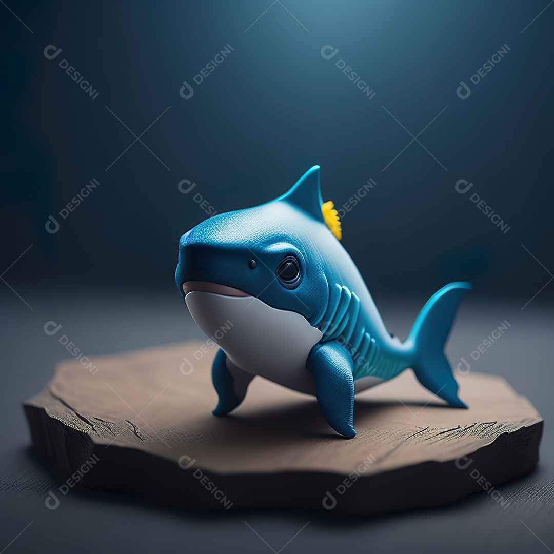 Imagem realista de lindo tubarão minúsculo
