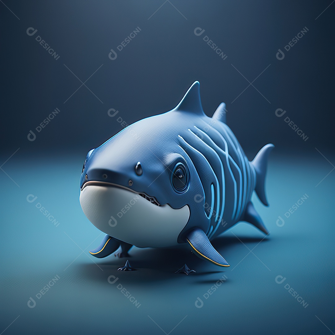 Imagem realista de lindo tubarão minúsculo