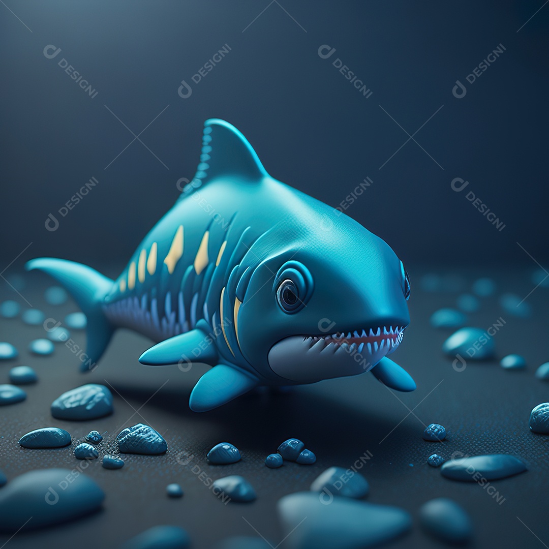 Imagem realista de lindo tubarão minúsculo