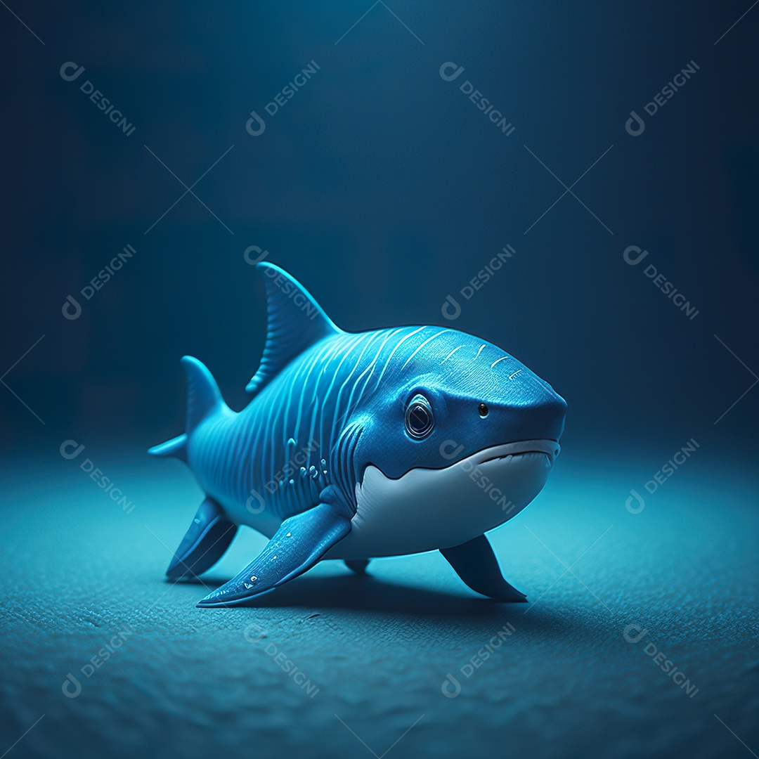Imagem realista de lindo tubarão minúsculo