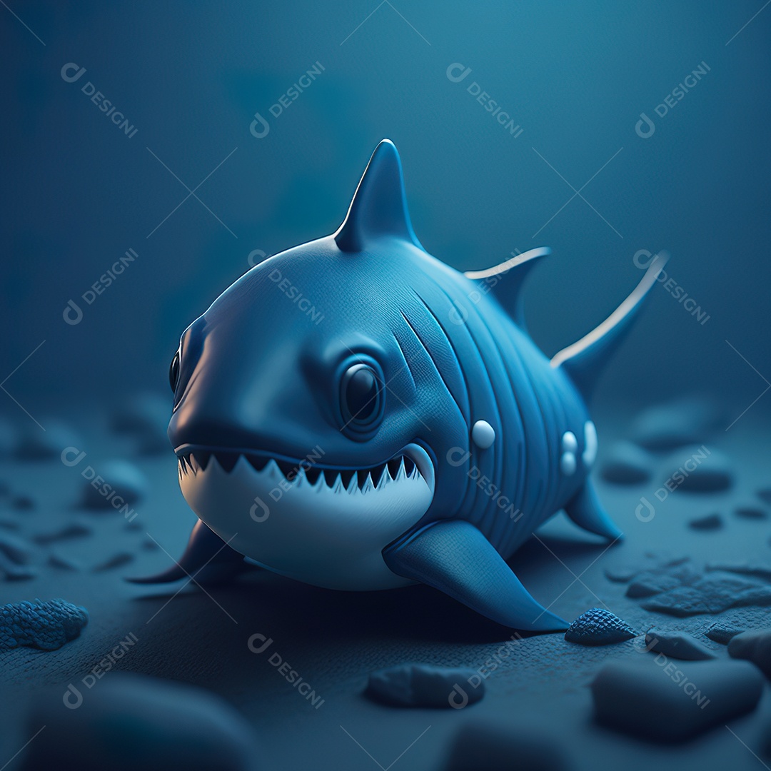 Imagem realista de lindo tubarão minúsculo