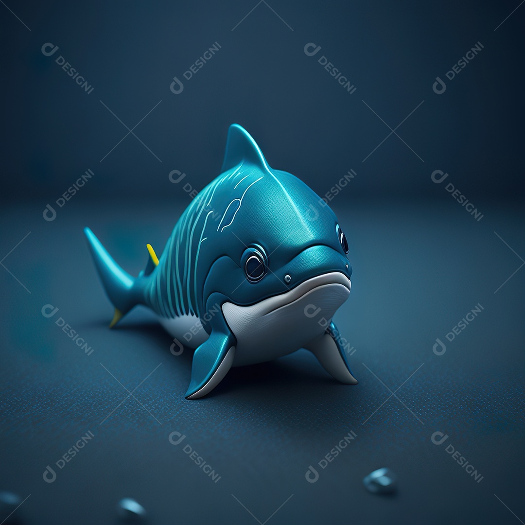 Imagem realista de lindo tubarão minúsculo