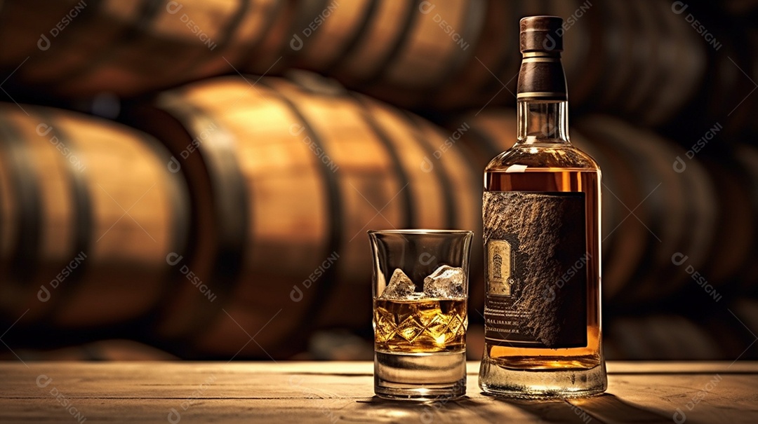 Copos de bebidas sobre a mesa do bar