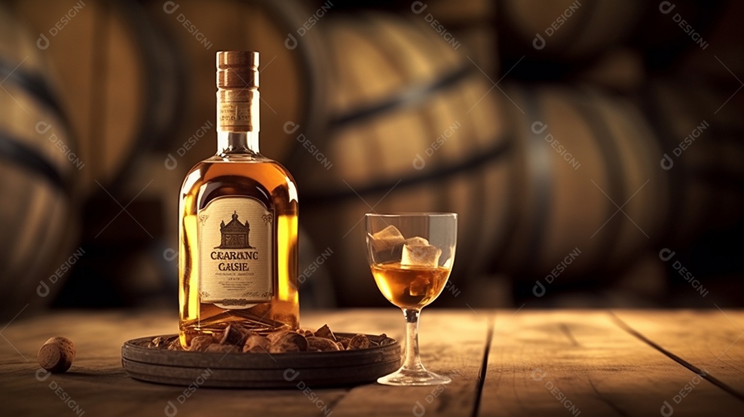 Copos de bebidas sobre a mesa do bar