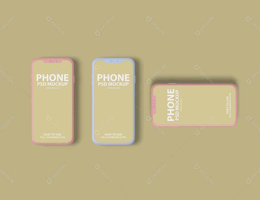 Mockup Phone Logotipo PSD Editável