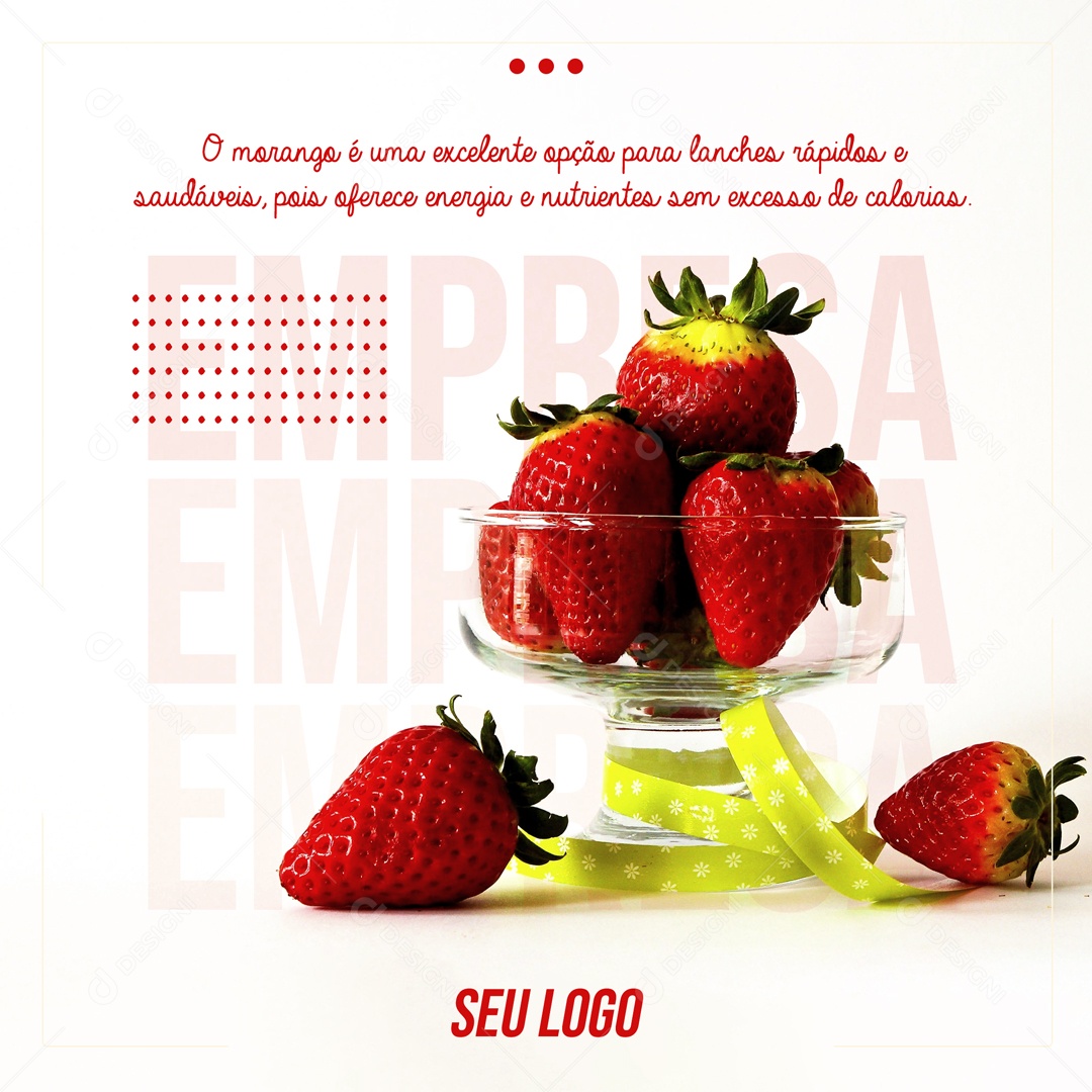 Social Media Lanches Saudáveis E Rápidos Morango Uma Opção PSD Editável