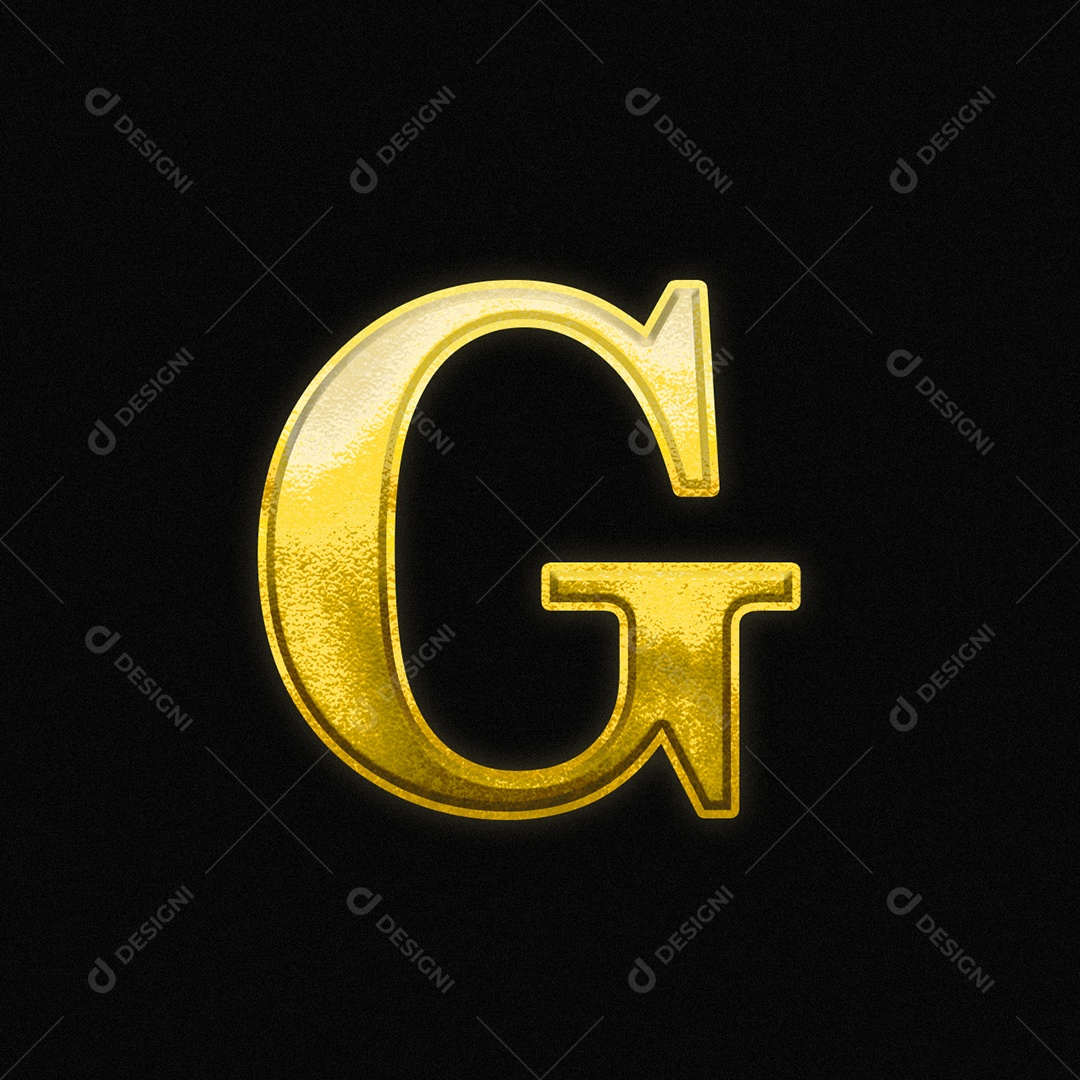 Efeito De Texto Letra G Ouro Fonte Maiúscula Do Alfabeto PSD Editável