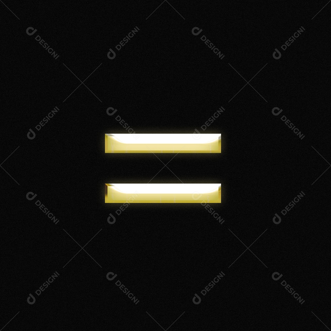 Efeito De Texto Sinal De Igual Fonte De Ouro PSD Editável