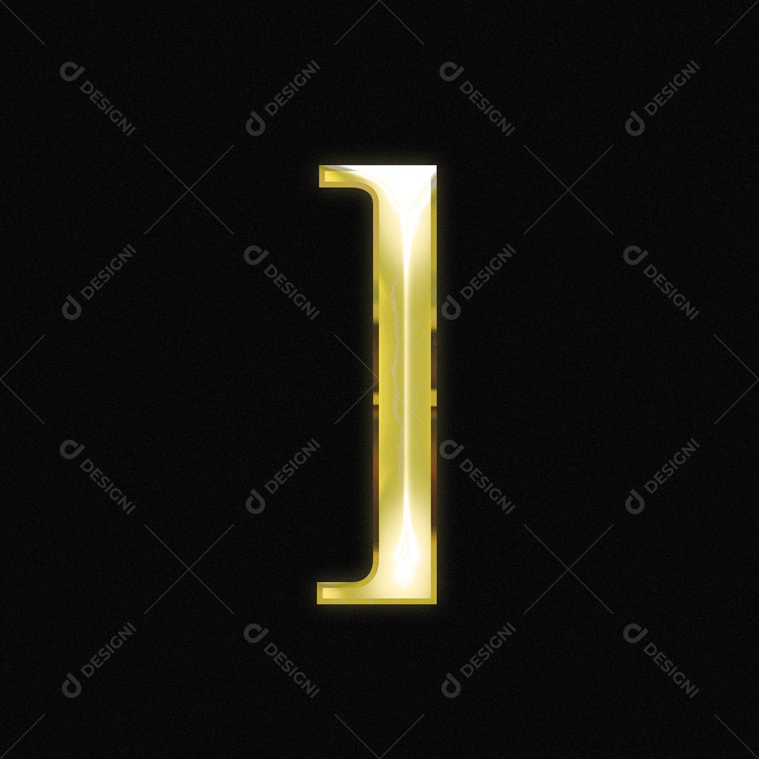 Efeito De Texto Símbolo Colchete Fonte De Ouro PSD Editável