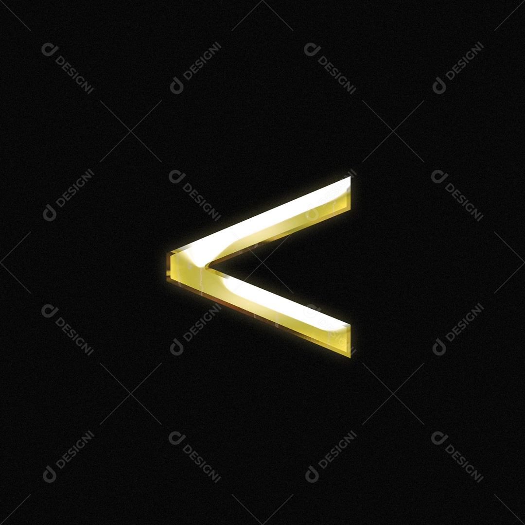 Efeito De Texto Menos Do Que O Símbolo Fonte De Ouro PSD Editável