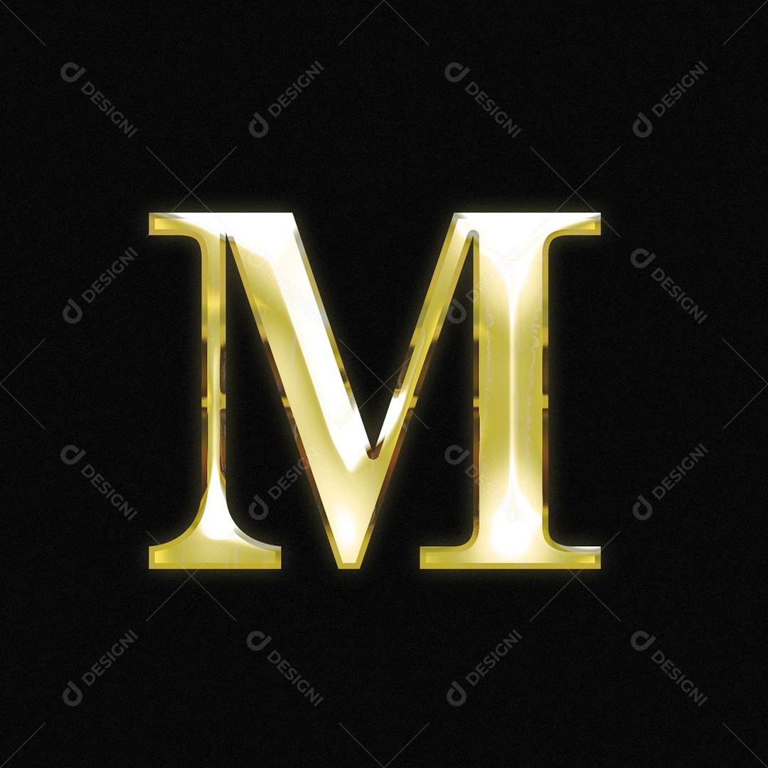 Efeito De Texto Letra N Dourada Maiúscula Fonte Do Alfabeto PSD Editável